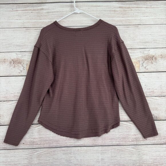 Buckle BKE Super Soft Split Neck‎ Top Women's Size Small Purple/Gray Knit - Picture 2 of 13